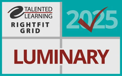 Talented Learning’s 2025 RightFit Grid Luminary Badge.