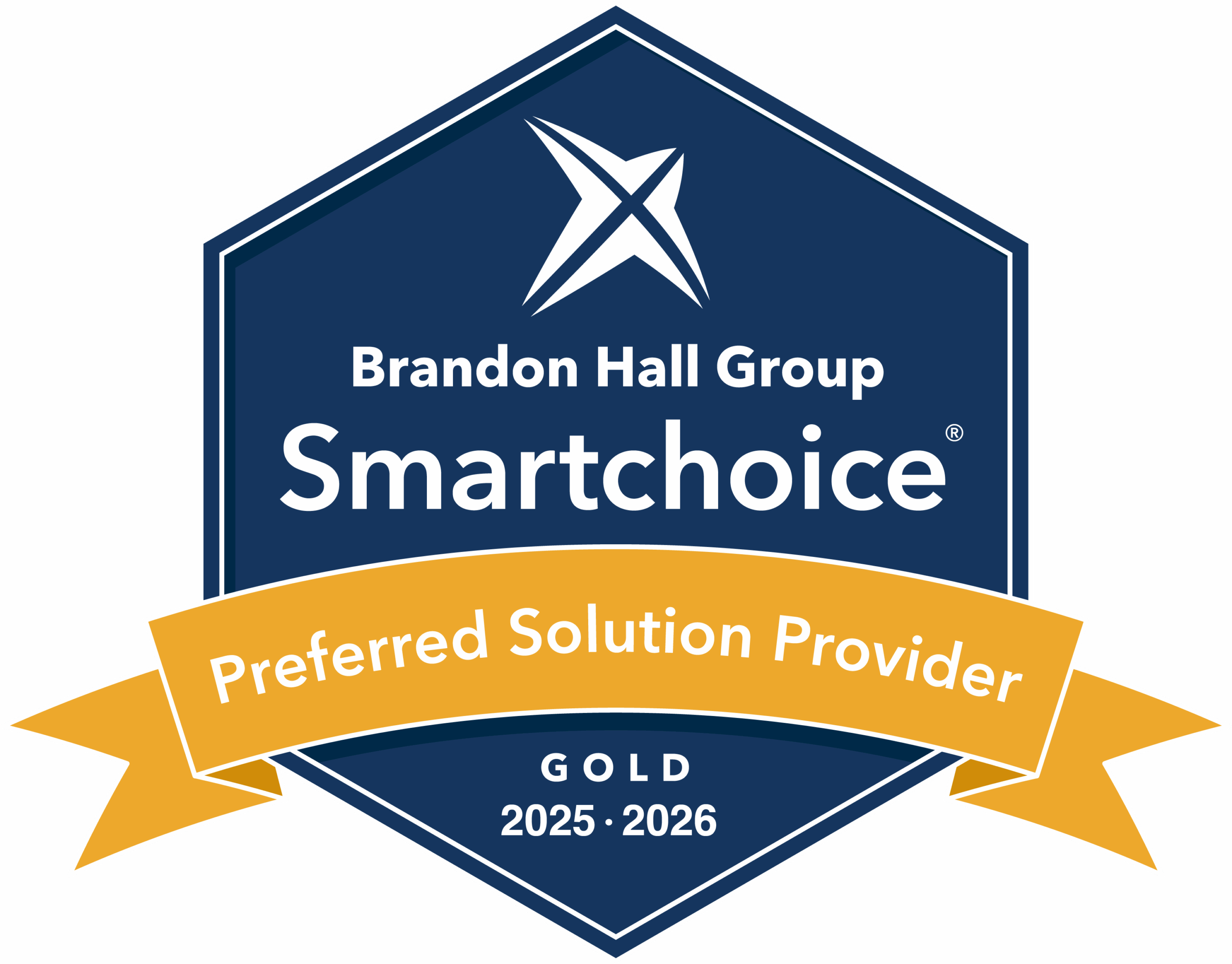 Brandon Hall Group Smartchoice Preferred Solution Provider Gold badge.