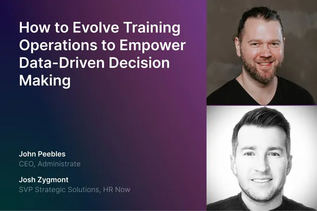 How to Evolve Training Operations to Empower Data-Driven Decision Making