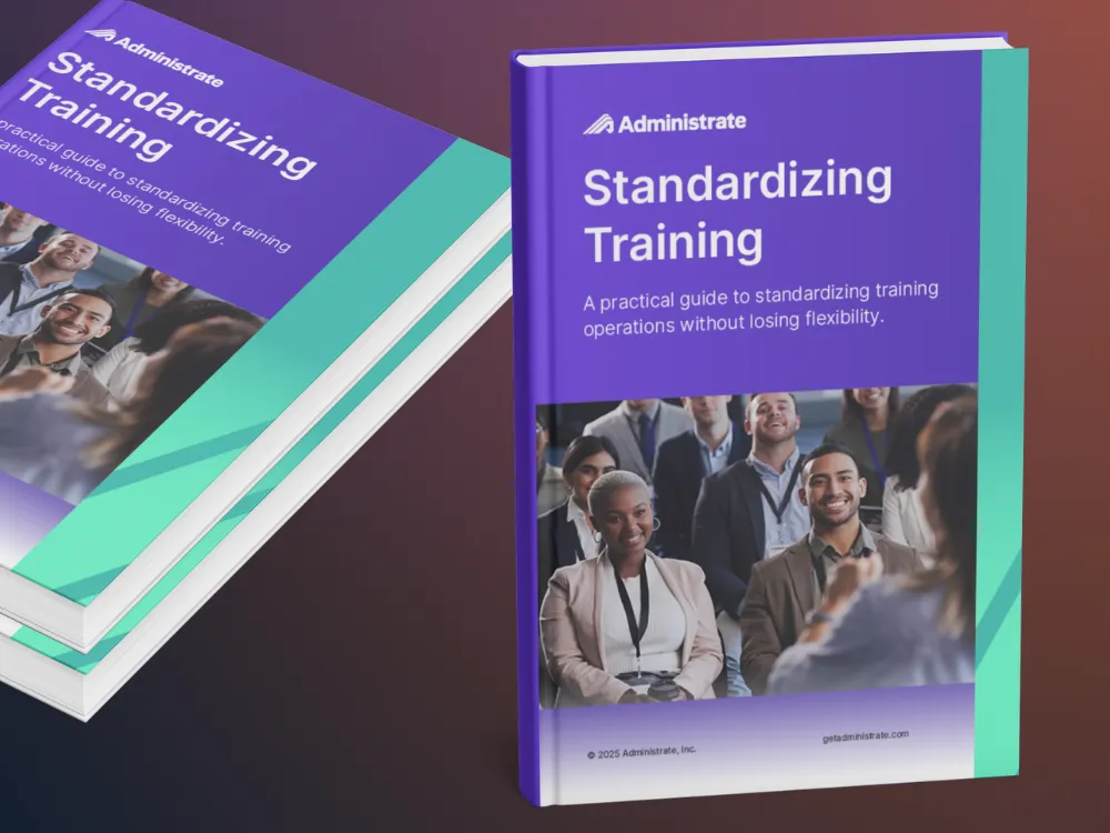 Standardizing Training guidebook covers