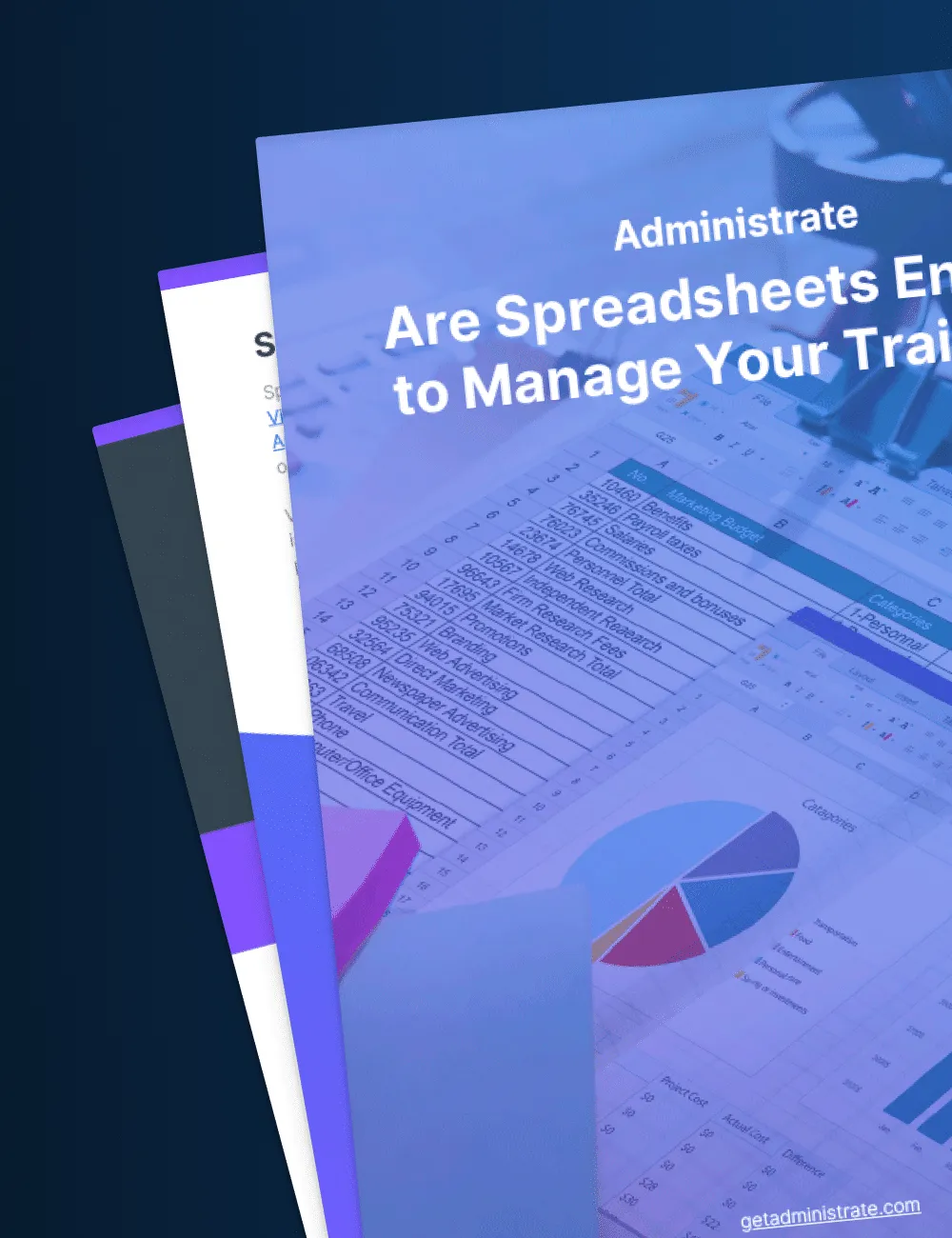 Slide from the guide on why spreadsheets are not enough to manage training.