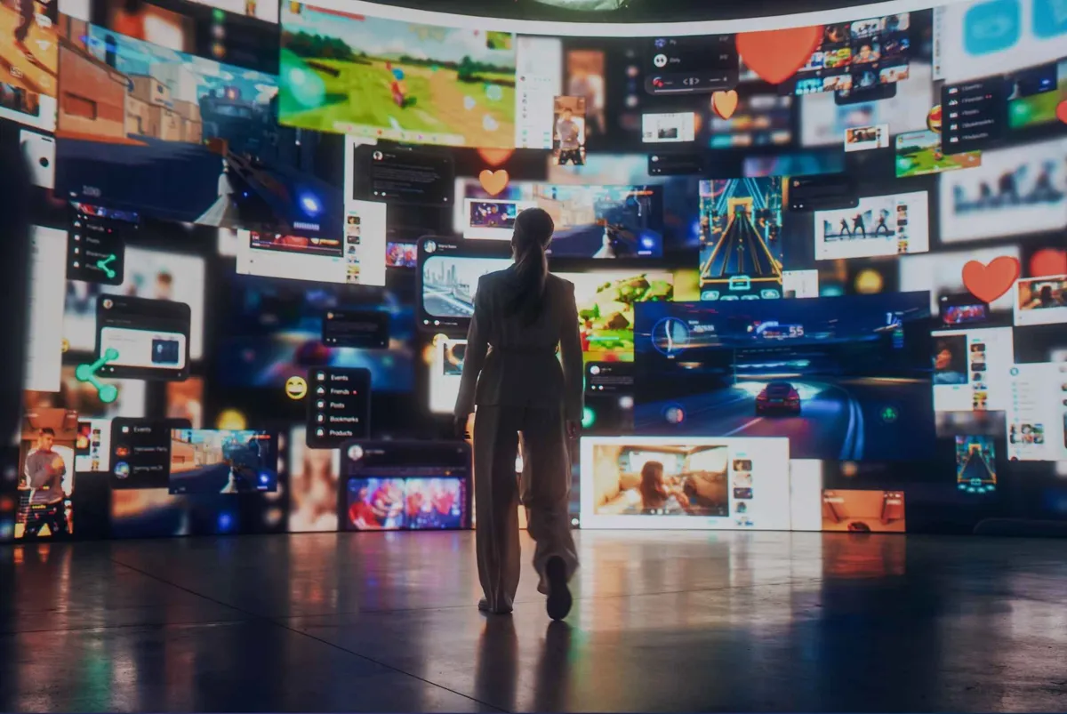 woman overwhelmed by data