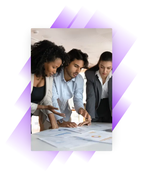 Team planning instructor-led training in office.