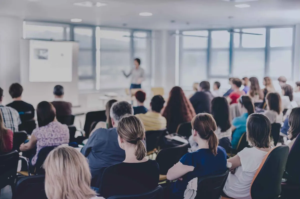 training pros in a classroom