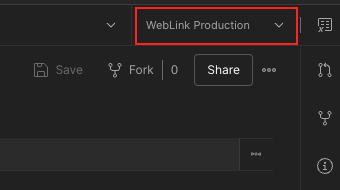 Screenshot showing the active environment selector in Postman