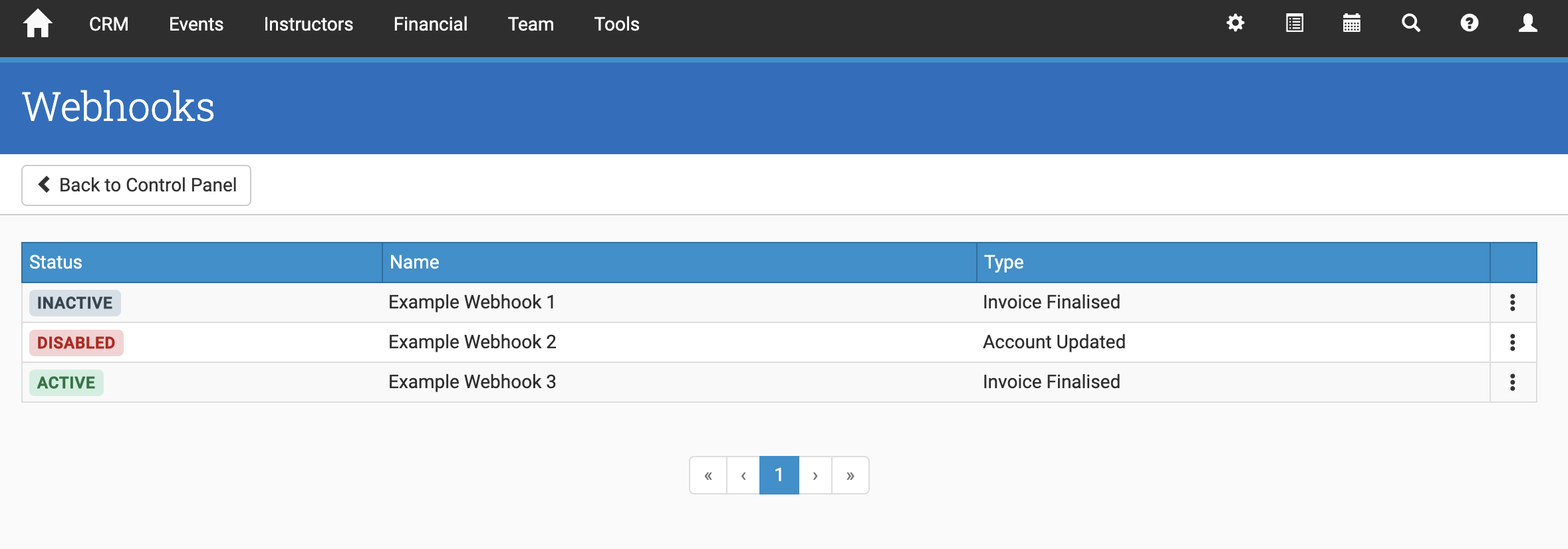 Webhook Logs overview