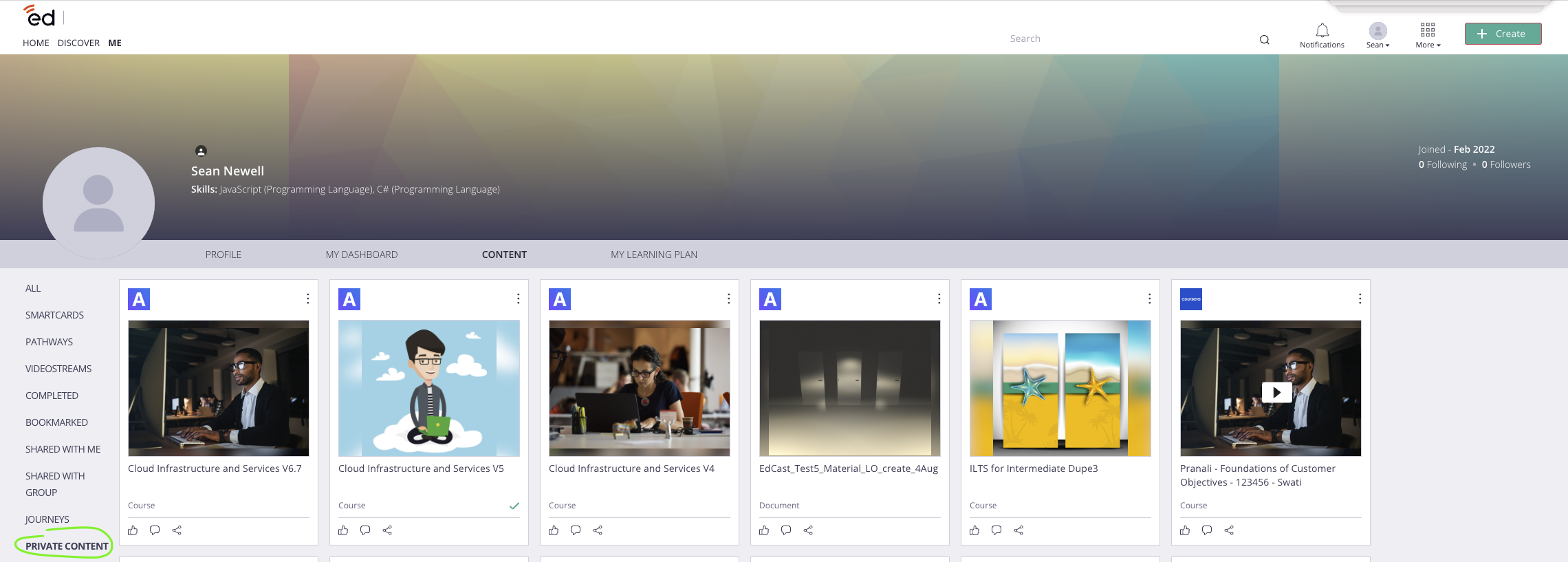 Administrate courses shown in EdCast catalog