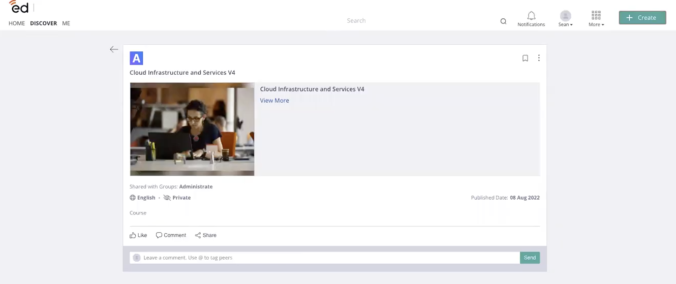 EdCast course page with enrollment option
