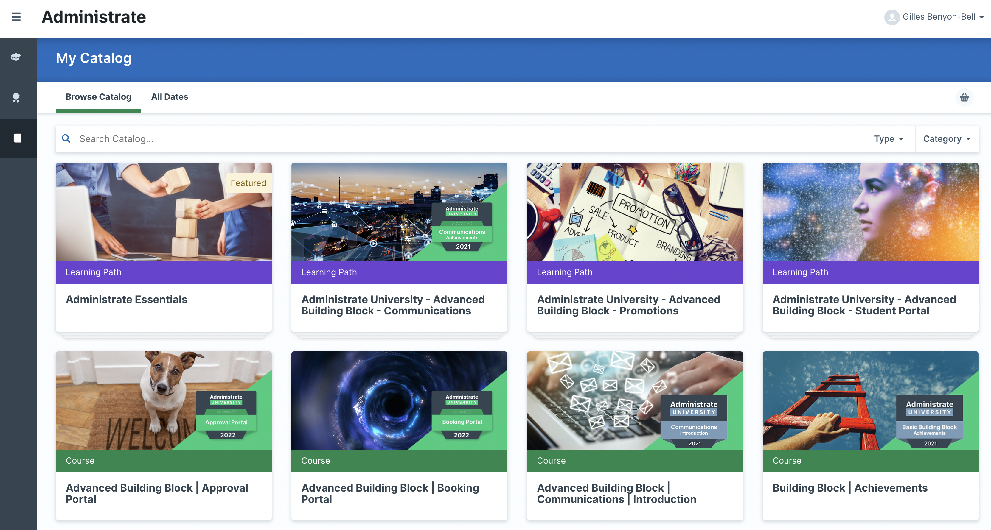 Course catalog in Student Portal