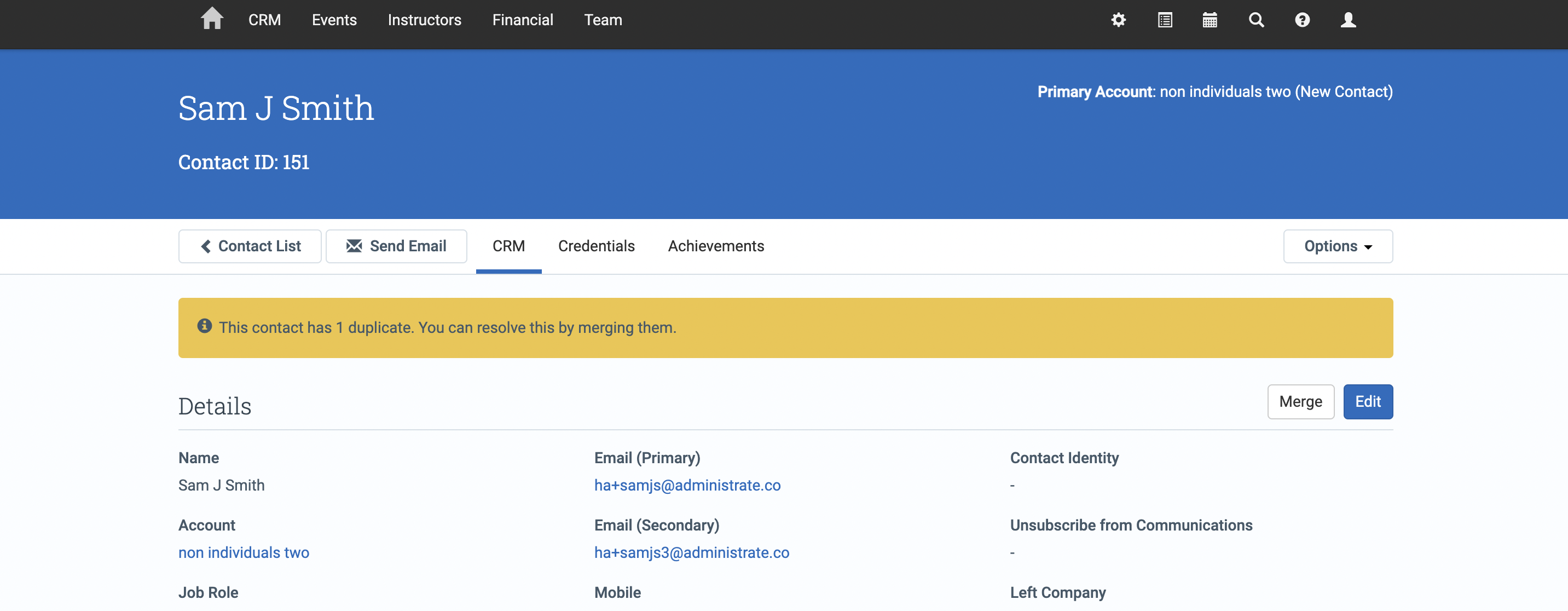 Potential Contact Duplicates tool