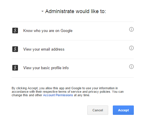 First time signing in through Google SSO