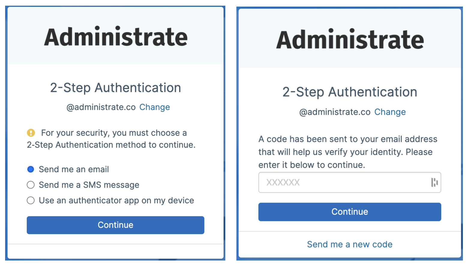 Email 2FA prompt