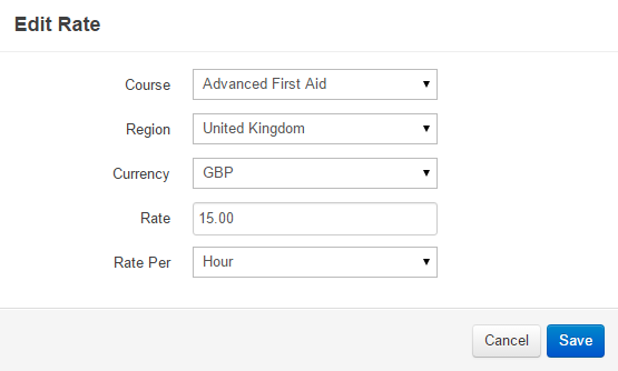 Edit the Instructor’s Rate from their Contact record