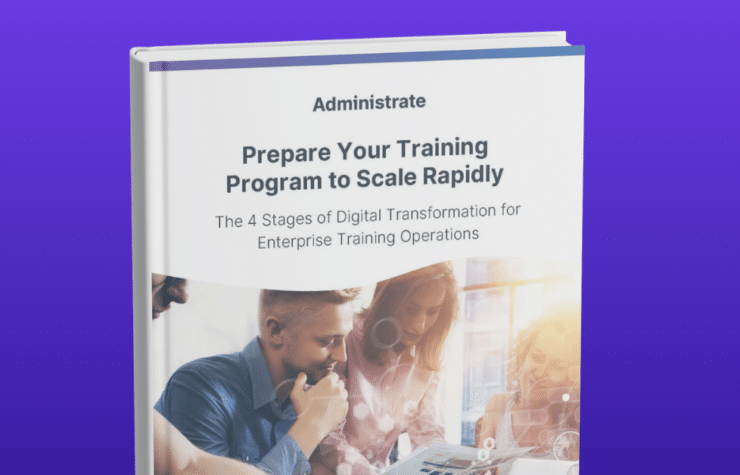 Mockup of guide: Prepare your training program to scale rapidly.