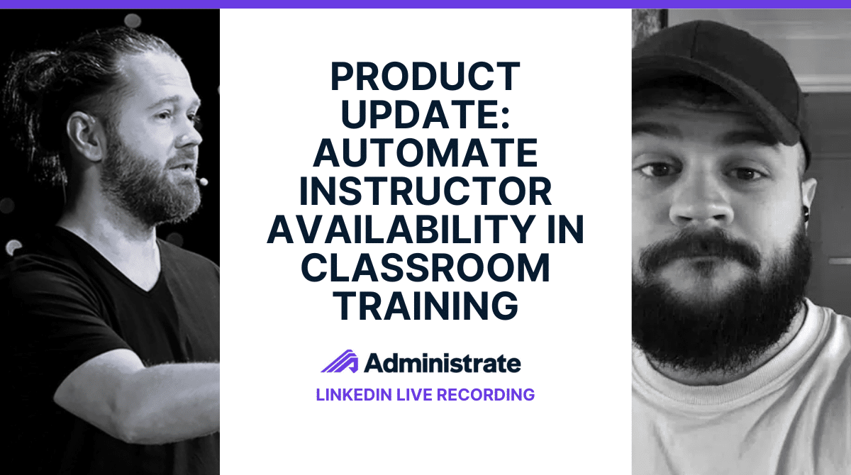 John and JJ promote instructor sync in Administrate