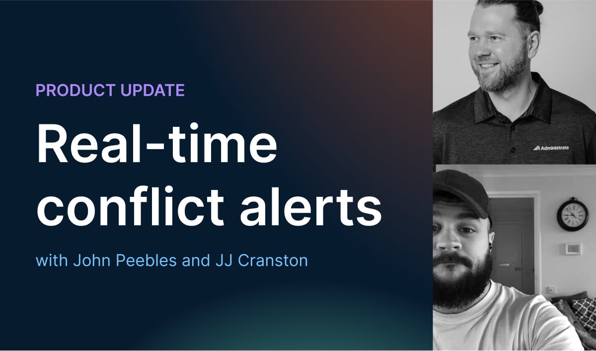 Atl text: JJ and John in a graphic showing off real-time alerts.
