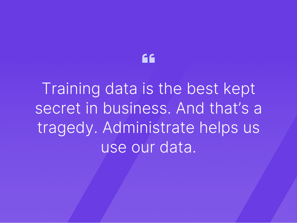 Quote from the Simplify Training Data guidebook about how to use data